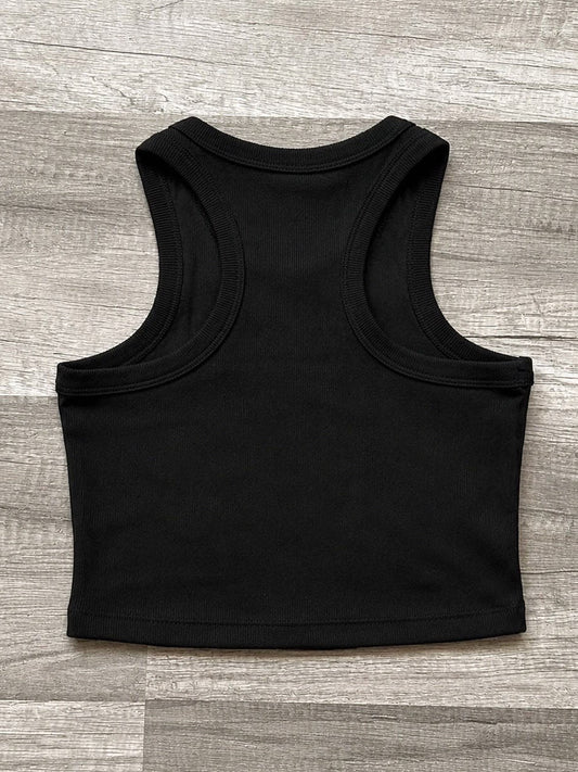 Alo Yoga Aspire Tank Top Cropped Black and White Size Small New With Tags